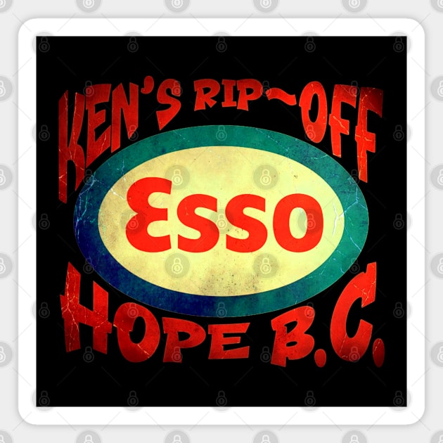 Ken's Rip Off Esso - Hope B.C. Magnet by INLE Designs